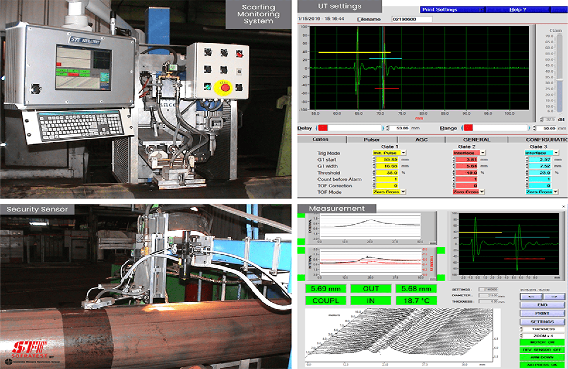 Scarfing Monitoring Process for weld inspection of ERW pipes